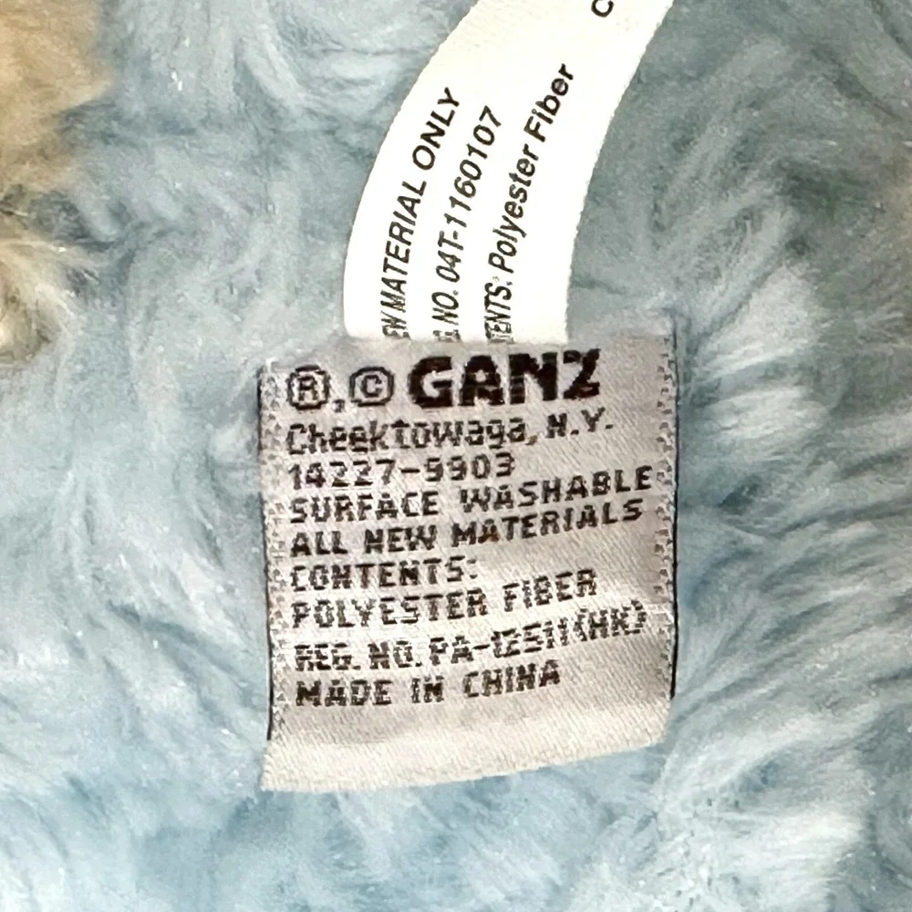 Baby Ganz Flat A Pat Blue Plush Puppy Dog Lovey Baby Security Blanket